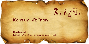 Kontur Áron névjegykártya