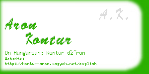 aron kontur business card